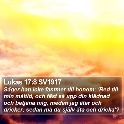 Lukas 17:8 SV1917 Bible Verse Image