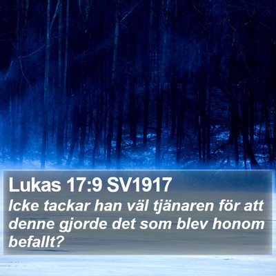 Lukas 17:9 SV1917 Bible Verse Image