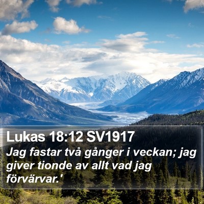 Lukas 18:12 SV1917 Bible Verse Image