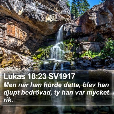 Lukas 18:23 SV1917 Bible Verse Image