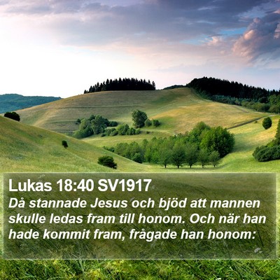 Lukas 18:40 SV1917 Bible Verse Image