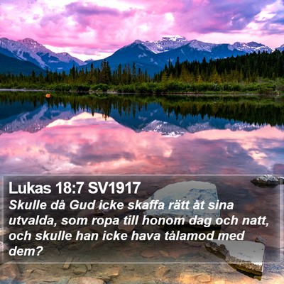 Lukas 18:7 SV1917 Bible Verse Image