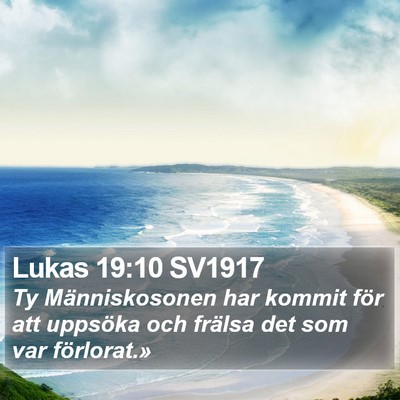 Lukas 19:10 SV1917 Bible Verse Image