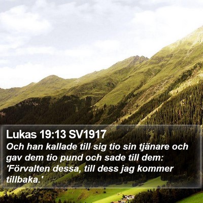 Lukas 19:13 SV1917 Bible Verse Image