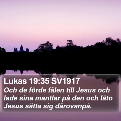 Lukas 19:35 SV1917 Bible Verse Image