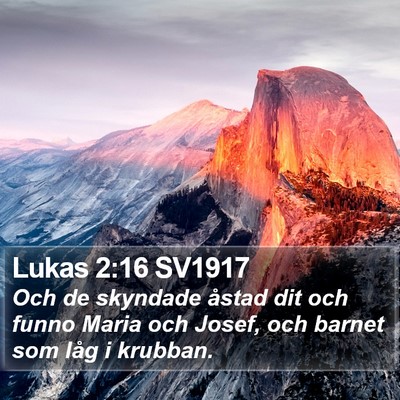 Lukas 2:16 SV1917 Bible Verse Image