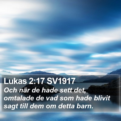 Lukas 2:17 SV1917 Bible Verse Image