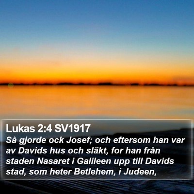 Lukas 2:4 SV1917 Bible Verse Image