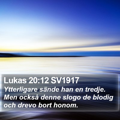 Lukas 20:12 SV1917 Bible Verse Image