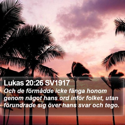 Lukas 20:26 SV1917 Bible Verse Image