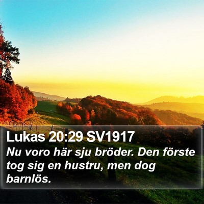 Lukas 20:29 SV1917 Bible Verse Image