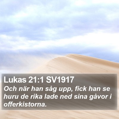Lukas 21:1 SV1917 Bible Verse Image