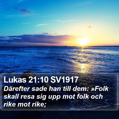 Lukas 21:10 SV1917 Bible Verse Image