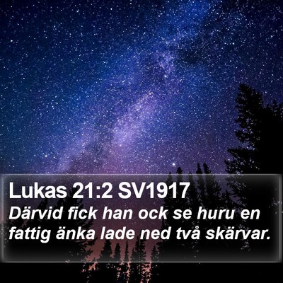 Lukas 21:2 SV1917 Bible Verse Image