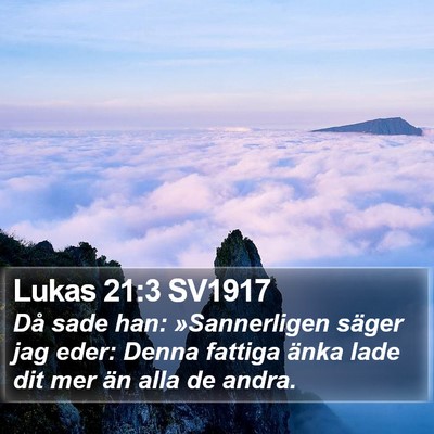 Lukas 21:3 SV1917 Bible Verse Image