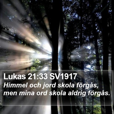 Lukas 21:33 SV1917 Bible Verse Image