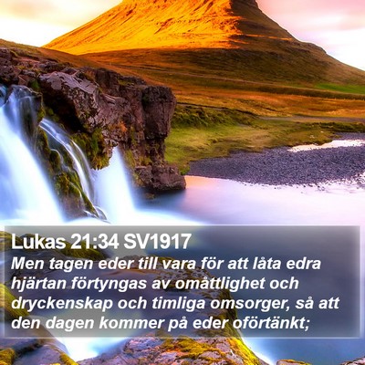 Lukas 21:34 SV1917 Bible Verse Image