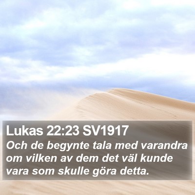 Lukas 22:23 SV1917 Bible Verse Image
