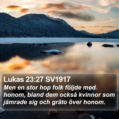 Lukas 23:27 SV1917 Bible Verse Image