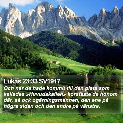 Lukas 23:33 SV1917 Bible Verse Image