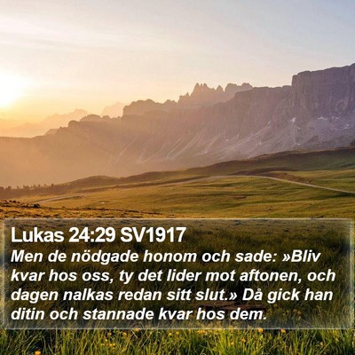 Lukas 24:29 SV1917 Bible Verse Image