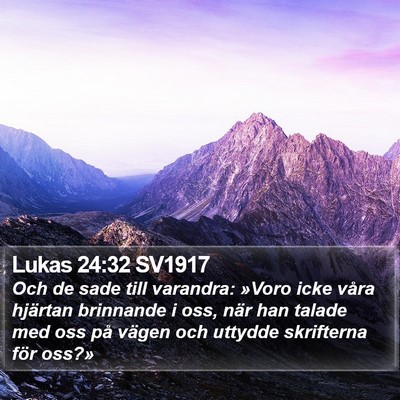 Lukas 24:32 SV1917 Bible Verse Image