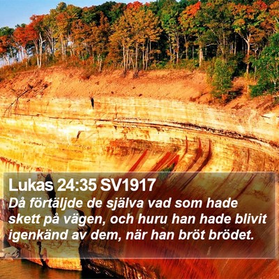 Lukas 24:35 SV1917 Bible Verse Image