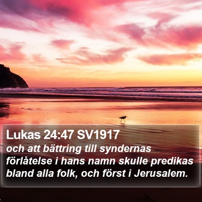 Lukas 24:47 SV1917 Bible Verse Image