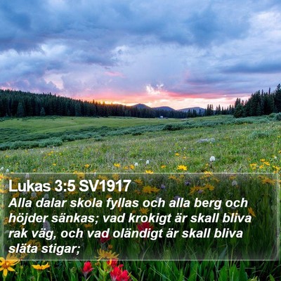 Lukas 3:5 SV1917 Bible Verse Image