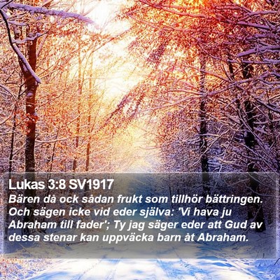 Lukas 3:8 SV1917 Bible Verse Image