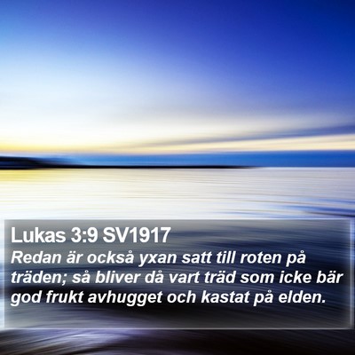 Lukas 3:9 SV1917 Bible Verse Image