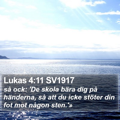 Lukas 4:11 SV1917 Bible Verse Image