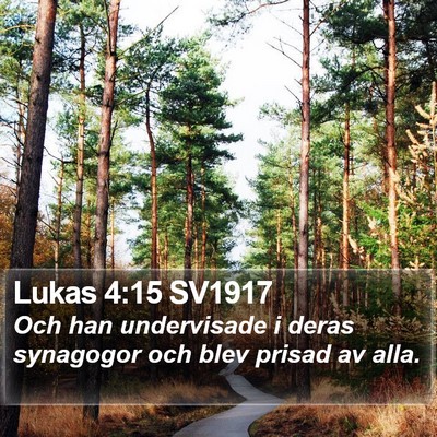 Lukas 4:15 SV1917 Bible Verse Image