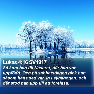 Lukas 4:16 SV1917 Bible Verse Image