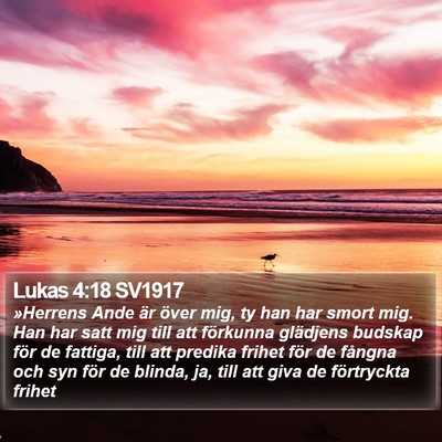 Lukas 4:18 SV1917 Bible Verse Image