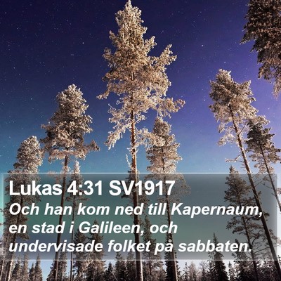 Lukas 4:31 SV1917 Bible Verse Image
