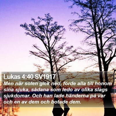 Lukas 4:40 SV1917 Bible Verse Image