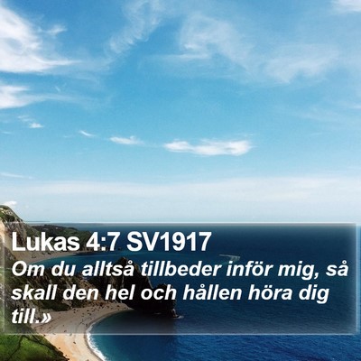 Lukas 4:7 SV1917 Bible Verse Image