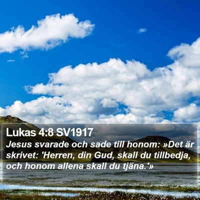 Lukas 4:8 SV1917 Bible Verse Image