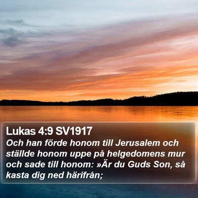 Lukas 4:9 SV1917 Bible Verse Image