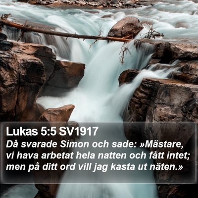Lukas 5:5 SV1917 Bible Verse Image