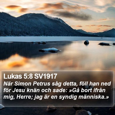 Lukas 5:8 SV1917 Bible Verse Image