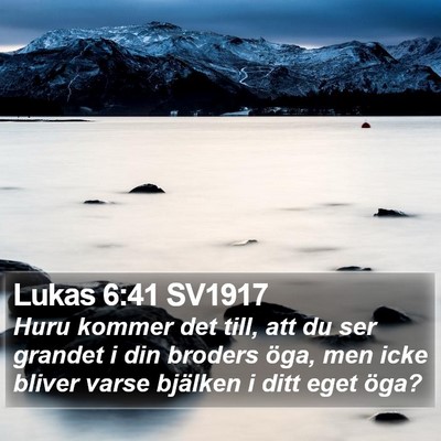 Lukas 6:41 SV1917 Bible Verse Image