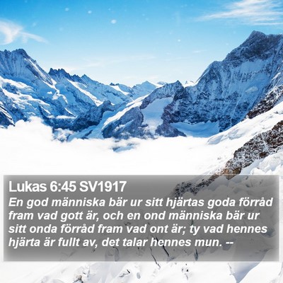 Lukas 6:45 SV1917 Bible Verse Image