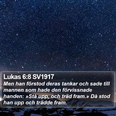 Lukas 6:8 SV1917 Bible Verse Image