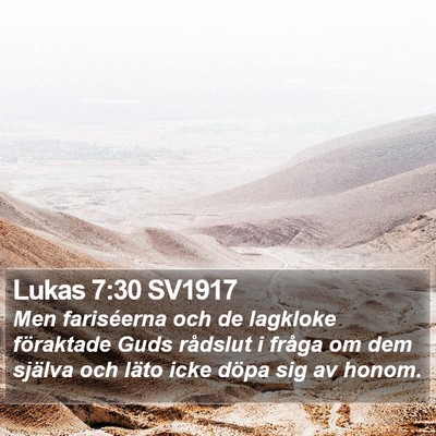 Lukas 7:30 SV1917 Bible Verse Image