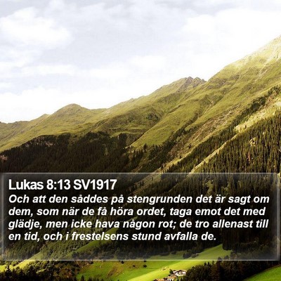 Lukas 8:13 SV1917 Bible Verse Image