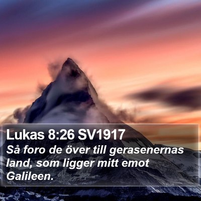 Lukas 8:26 SV1917 Bible Verse Image