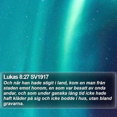 Lukas 8:27 SV1917 Bible Verse Image