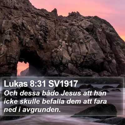 Lukas 8:31 SV1917 Bible Verse Image
